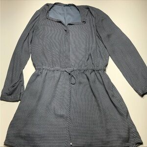 Chic Long Sleeve Blue Dress